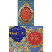 Collection of three non-fiction books by Janina Ramirez, including Legenda, Femina, and The Private Lives of the Saints, in mixed formats.