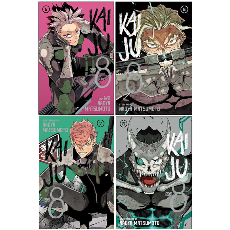 Kaiju No. 8 Vol. 5-8 4-Book Collection Set by Naoya Matsumoto - Fiction - Paperback