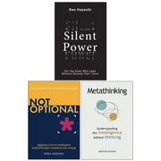 Collection of three paperback non-fiction books by Ritika Wadhwa, Nupur Gosain, and Ren Hayashi on metathinking and silent power.