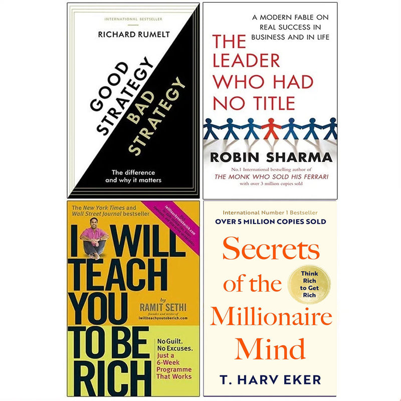 Good Strategy Bad Strategy, I Will Teach You To Be Rich & More 4 Books Collection Set - Non Fiction - Paperback