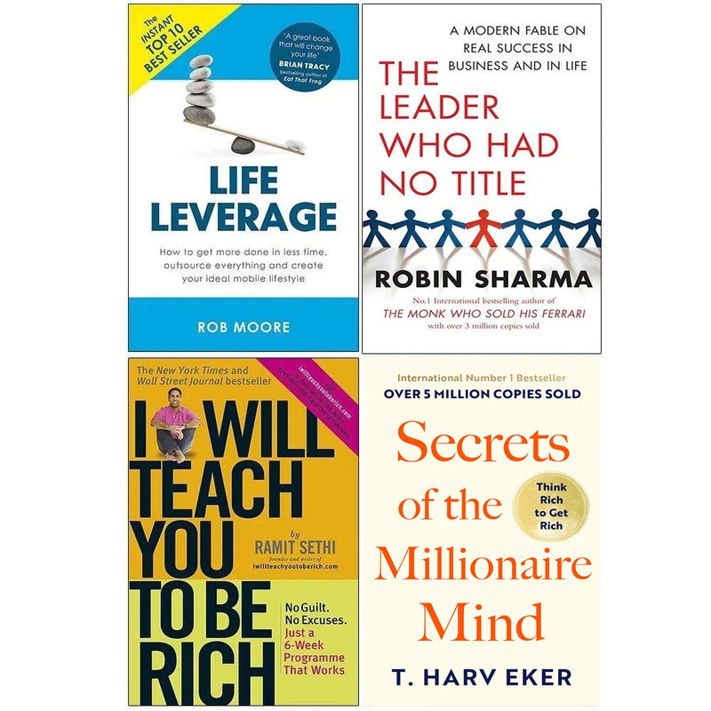 I Will Teach You To Be Rich, Secrets of the Millionaire Mind & More 4 Books Collection Set - Non Fiction - Paperback