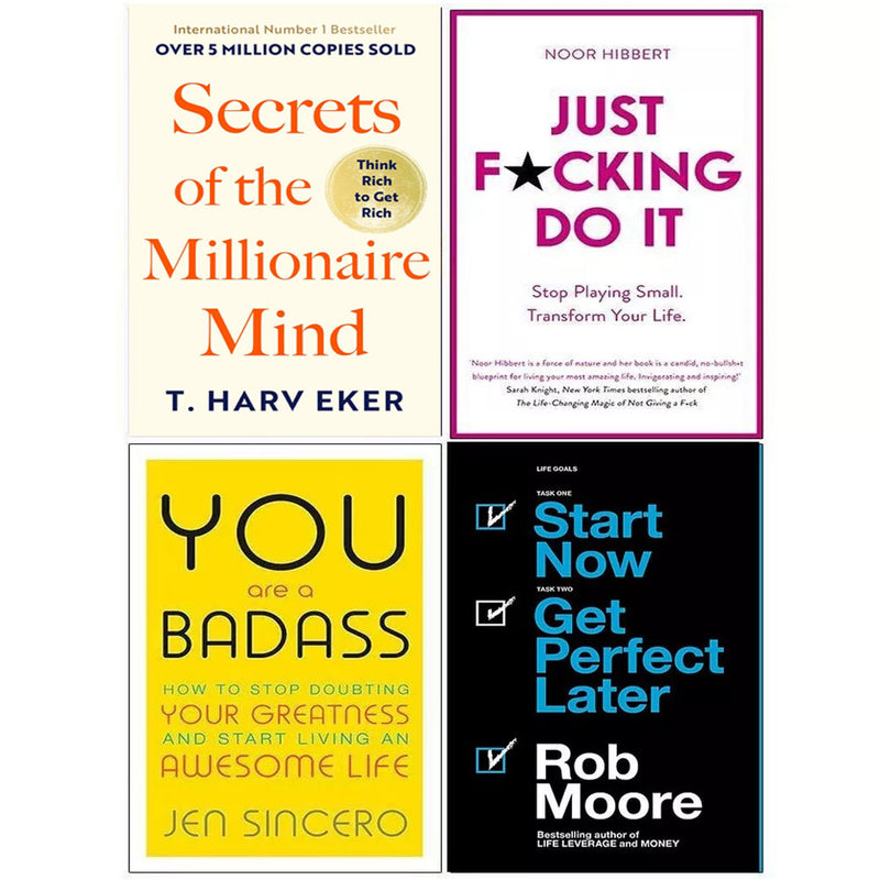 You Are a Badass, Secrets of the Millionaire Mind, Just F*cking Do It & More 4 Books Collection Set - Non Fiction - Paperback