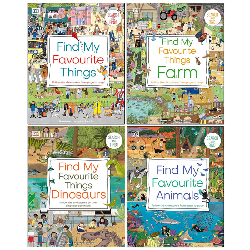 Find My Favourite Things, Find My Favourite Animals 4 Books Collection Set - Fiction - BoardBook