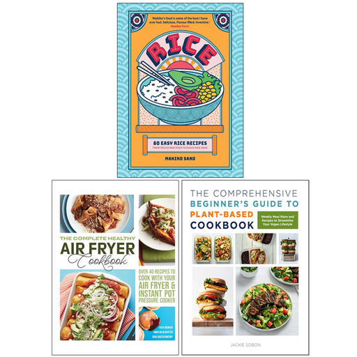 Healthy Cooking Essentials Rice Recipes Plant-Based Air Fryer 3 Books Collection Set - Non Fiction - The Book Bundle