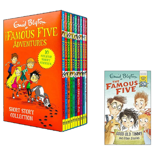 Famous Five Adventures 10-book collection box set by Enid Blyton, paperback fiction books in illustrated box packaging