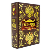 Leather-bound edition of War and Peace by Leo Tolstoy, Wilco Book, featuring a detailed cover and elegant binding.