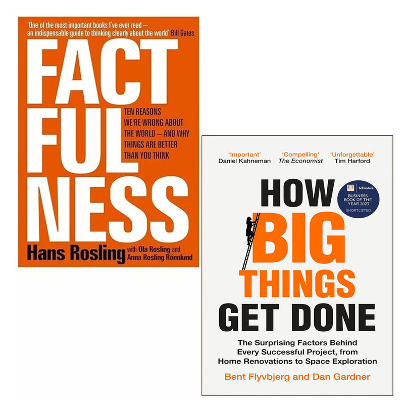 Factfulness, How Big Things Get Done 2 Books Collection Set by Bent Flyvbjerg & Hans Rosling