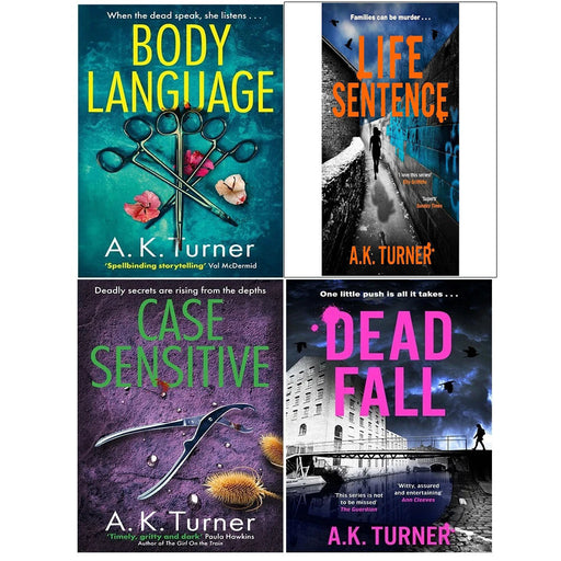 Cassie Raven Series 4 Books Collection Set By A. K. Turner (Body Language, Life Sentence, Case Sensitive and Dead Fall) - The Book Bundle
