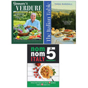Italian cooking books set featuring Gennaro’s Verdure and recipes from Nom Nom Italy, including titles by Gennaro Contaldo and Theo Randall.