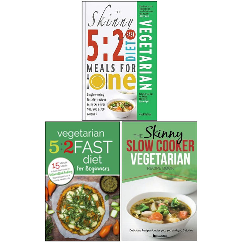 5:2 Diet for Vegetarians, Vegetarian 5:2 Fast Diet for Beginners - 3-Book Collection Set - Non Fiction - Paperback