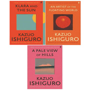 Kazuo Ishiguro collection of three Faber & Faber books: Klara and the Sun, An Artist of Floating, A Pale View of Hills, with cover art.