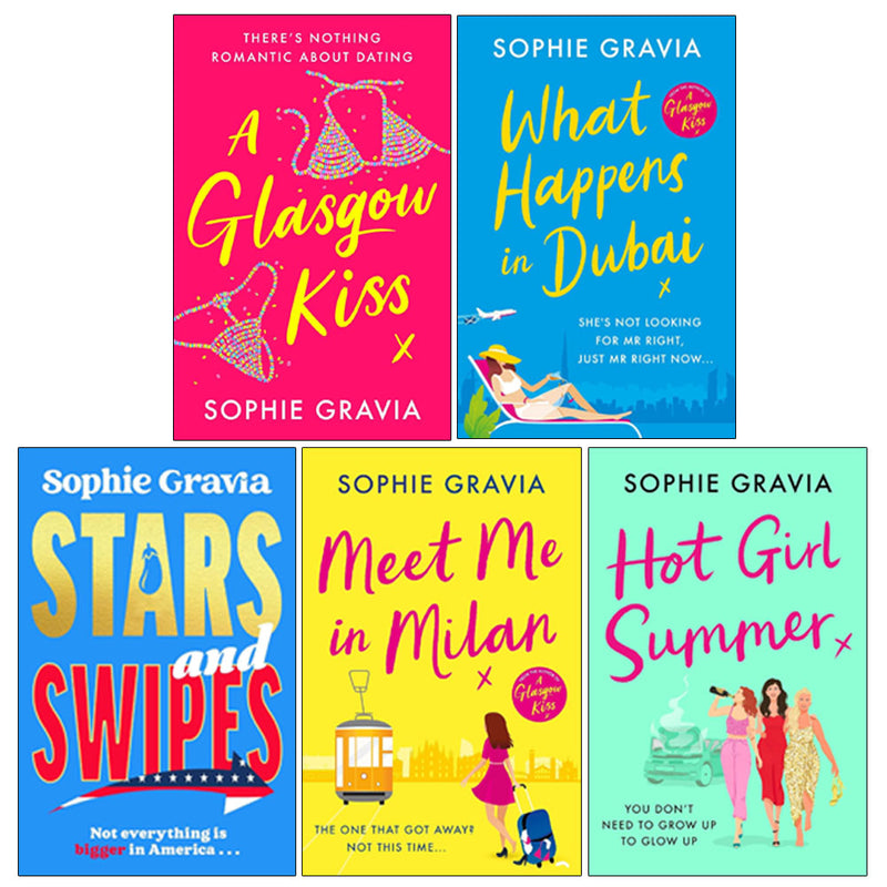 A Glasgow Kiss, Meet Me In Milan, What Happens In Dubai 5 Books Collection Set By Sophie Gravia - Fiction - Paperback