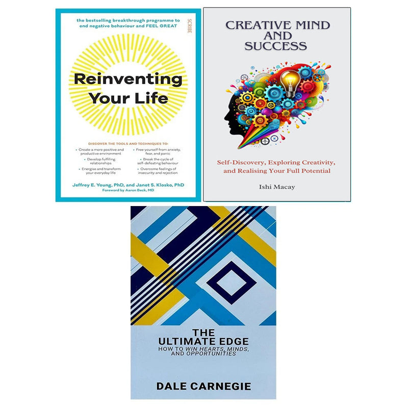 Creative Mind And Success, Reinventing Your Life, The Ultimate Edge 3 Books Collection Set - The Book Bundle