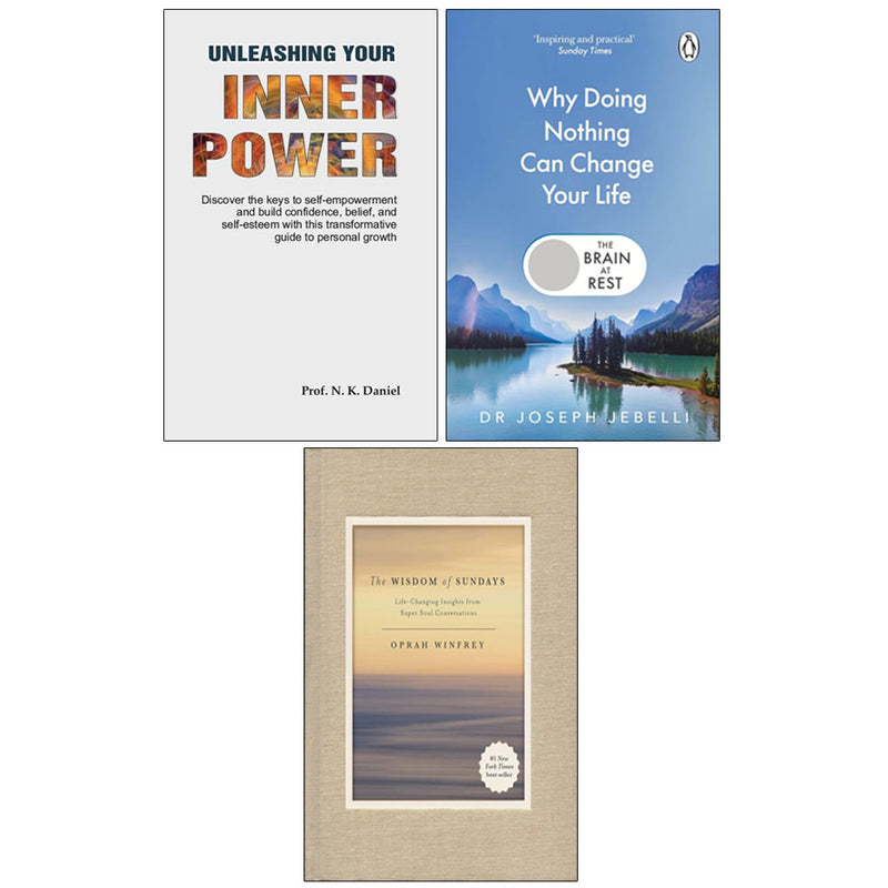 Wisdom of Sundays, Brain at Rest,Unleashing Your Inner Power 3 Books Collection Set - The Book Bundle