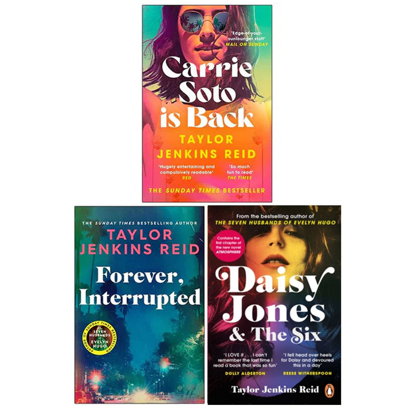 Taylor Jenkins Reid Collection 3 Books Set (Carrie Soto Is Back, Forever Interrupted, Daisy Jones and The Six)