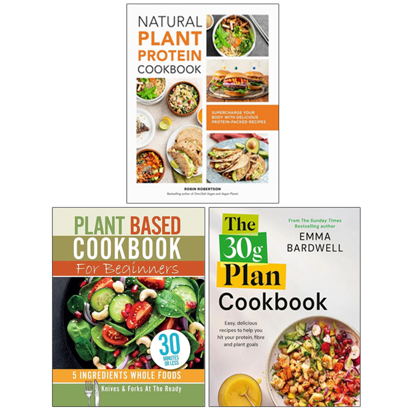 30g Plan Cookbook,Plant Based Cookbook For Beginners,Natural Plant Protein Cookbook 3-Book Set - Non Fiction - Paperback