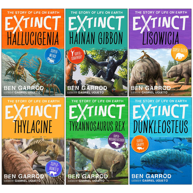 Extinct: The Story of Life on Earth 6 Books Collection Set by Ben Garrod - Non Fiction - Paperback
