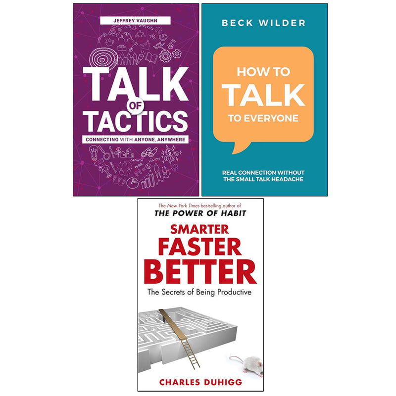 Talk of Tactics,Smarter Faster Better,How To Talk To Everyone 3 Books Collection Set - The Book Bundle