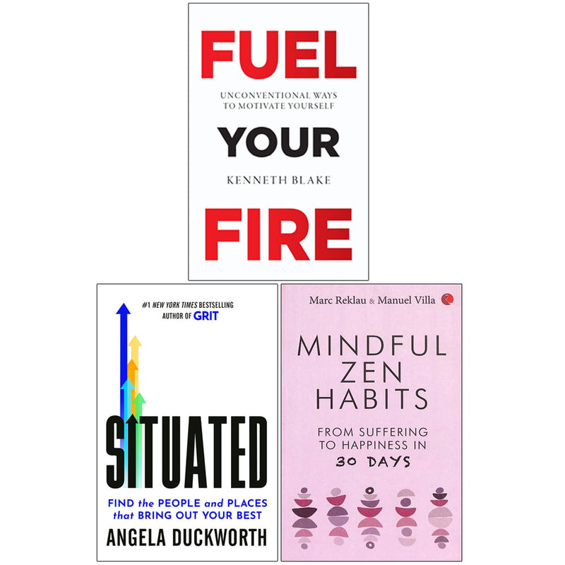 Situated, Mindful Zen Habits & Fuel Your Fire 3 Books Collection Set - Non Fiction - Mixed Format