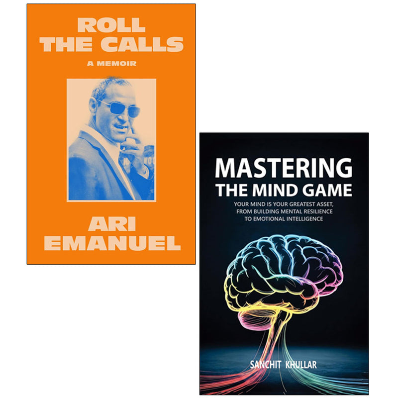 Collection of two non-fiction books by Ari Emanuel, titled Roll the Calls and Mastering The Mind Game, featuring mixed formats.
