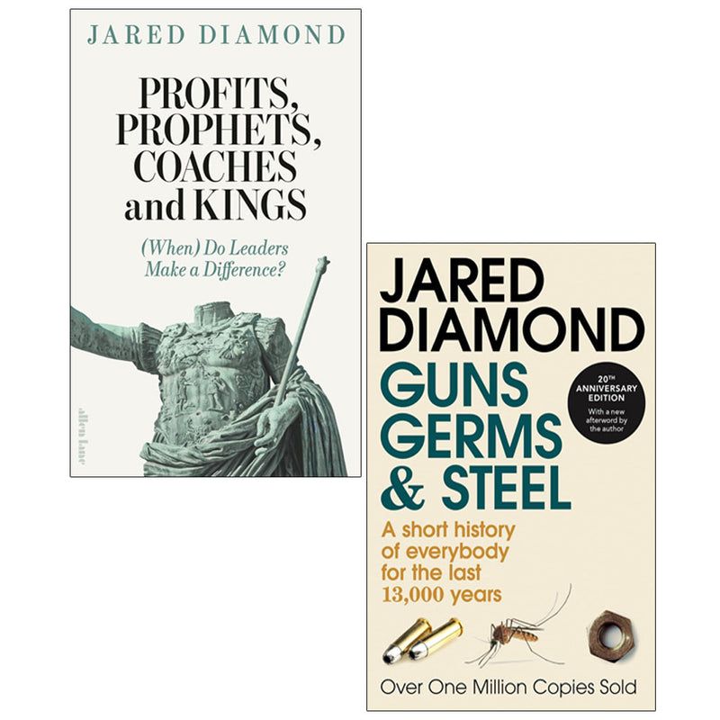 Guns, Germs and Steel & Profits, Prophets & Kings 2 Books Collection Set by Jared Diamond - Non Fiction - Hardcover
