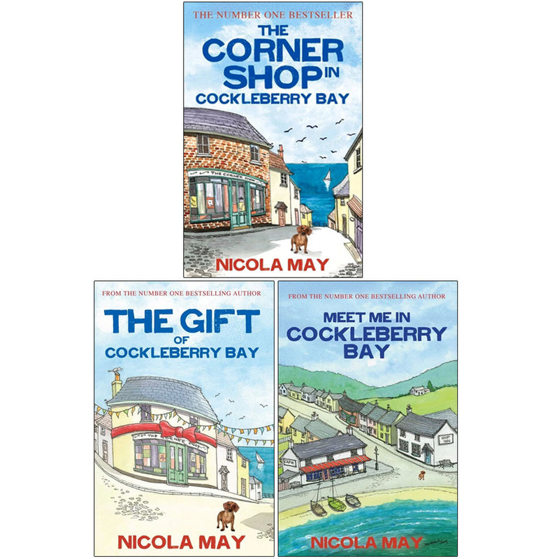 Three paperback books from Nicola May's Cockleberry Bay collection set by Nowell/Lightning Books, featuring colorful cover art.