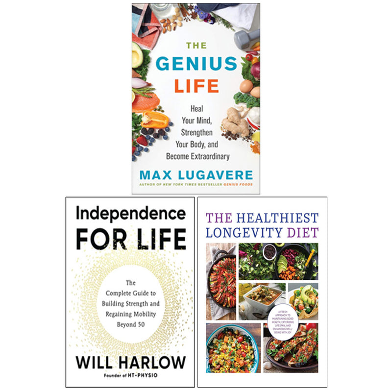The Genius Life, Independence for Life, The Healthiest Longevity Diet 3 Books Collection Set - Nonfiction - Mixed Format