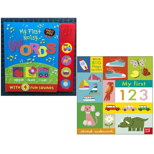 First Words & Noisy Sounds for Toddlers 2 Books Collection Set - Ages 0–2 - Board Book - The Book Bundle