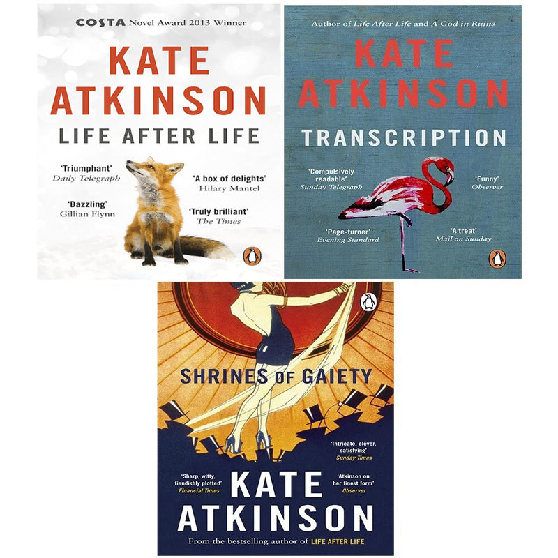 Kate Atkinson Collection 3 Books Set (Life After Life,Shrines of Gaiety & Transcription) - The Book Bundle