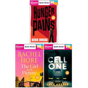 Set of three paperback fiction books including Hunger Pains, Cell One, and The Girl in the Picture by Joyce Carol Oates, with author photos.