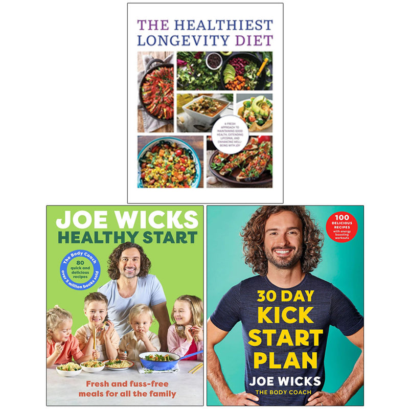 Healthy Start 30 Day Kick Start Plan Healthiest Longevity Diet 3 Books Collection Set - Non Fiction - Mixed Format