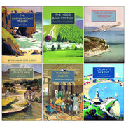 British Library Crime Classics 6-book set featuring Gil North, J. Jefferson Farjeon, and John Rowland paperbacks with vintage crime covers.