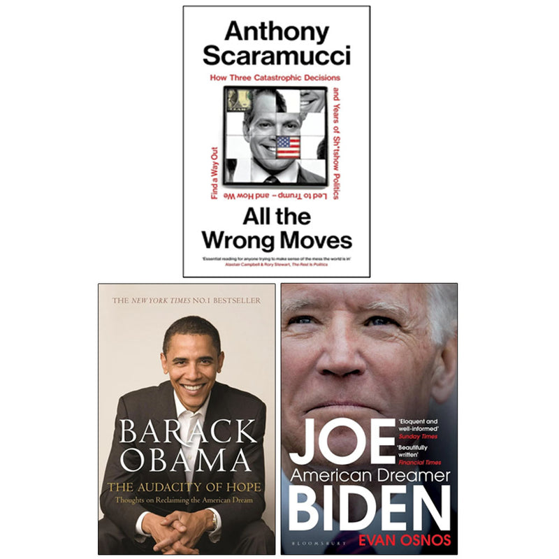 All The Wrong Moves, Joe Biden: American Dreamer & Audacity Of Hope 3 Book Collection Set - Non Fiction - Mixed Format