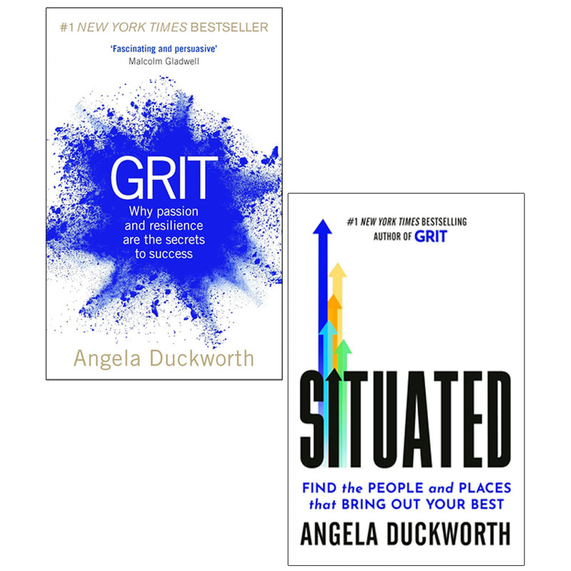 Grit & Situated 2 Books Collection Set by Angela Duckworth - Non Fiction - Mixed Format