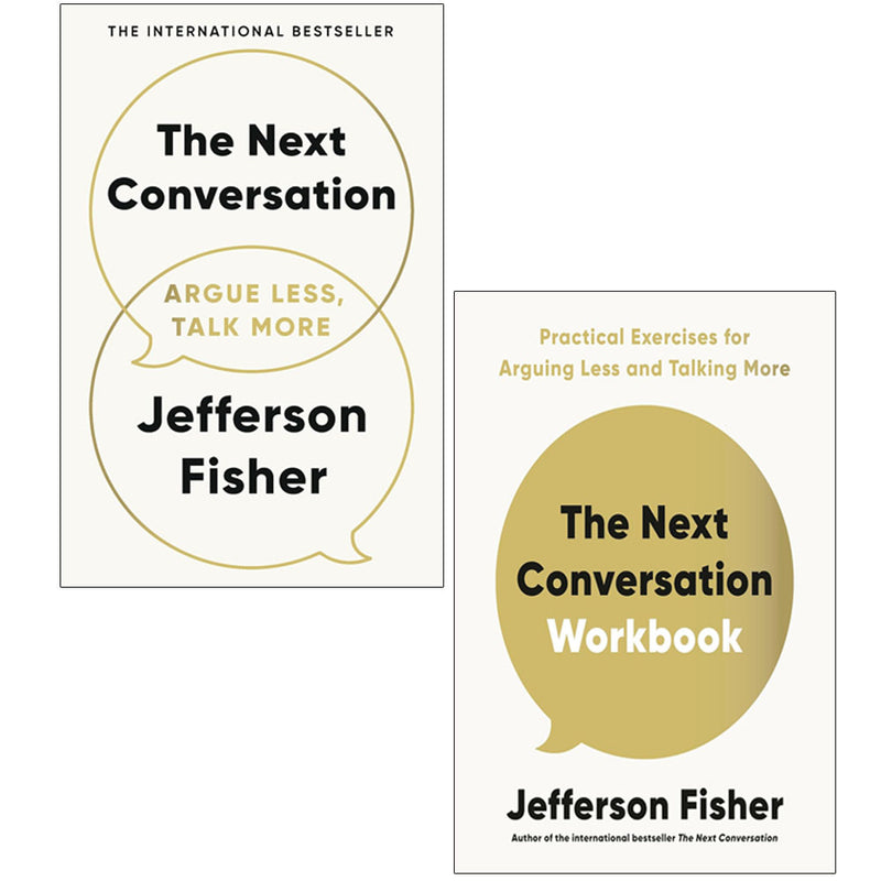 Jefferson Fisher Collection 2 books set including "Next Conversation" and workbook, featuring cover images and titles.