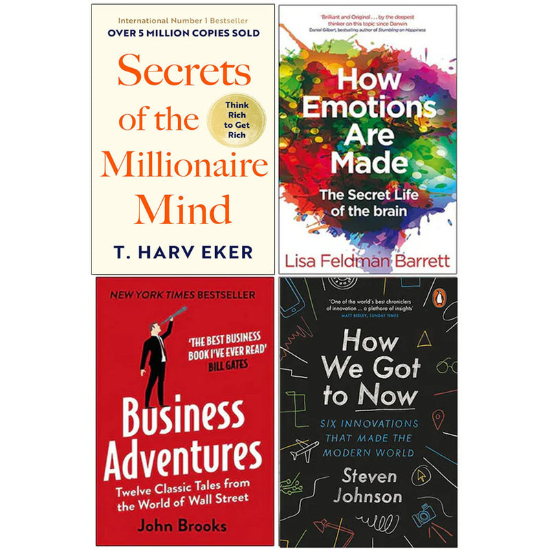 Secrets of the Millionaire Mind, How We Got to Now, Business Adventures & More 4 Books Collection Set - Non Fiction - Paperback