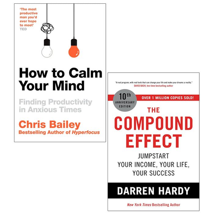 How to Calm Your Mind, The Compound Effect 2 Books Collection Set - The Book Bundle