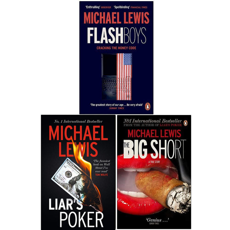 Liar's Poker & Flash Boys & The Big Short 3 Books Collection Set by Michael Lewis - Non Fiction - Paperback