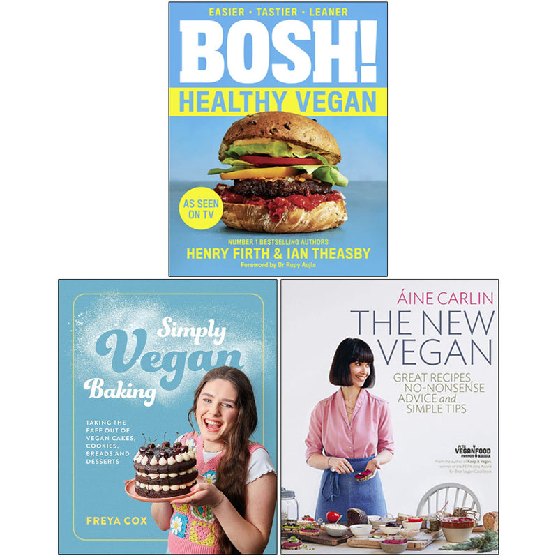 Simply Vegan Baking, The New Vegan & BOSH! Healthy Vegan 3 Books Collection Set - Non Fiction - Mixed Format