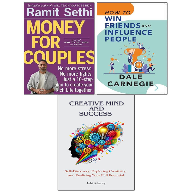 Money For Couples, Creative Mind And Success, How Win Friends Influence 3 Books Collection  Set - The Book Bundle