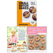 Set of three baking books featuring cakes, cookies, and bread by Edd Kimber, Justine Pattison, and Mary Berry, with colorful cover images.