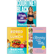 Set of three healthy fakeaway cookbooks by Nathan Anthony, Latoyah Egerton, and Courtney Black, featuring slimming, tasty recipes.