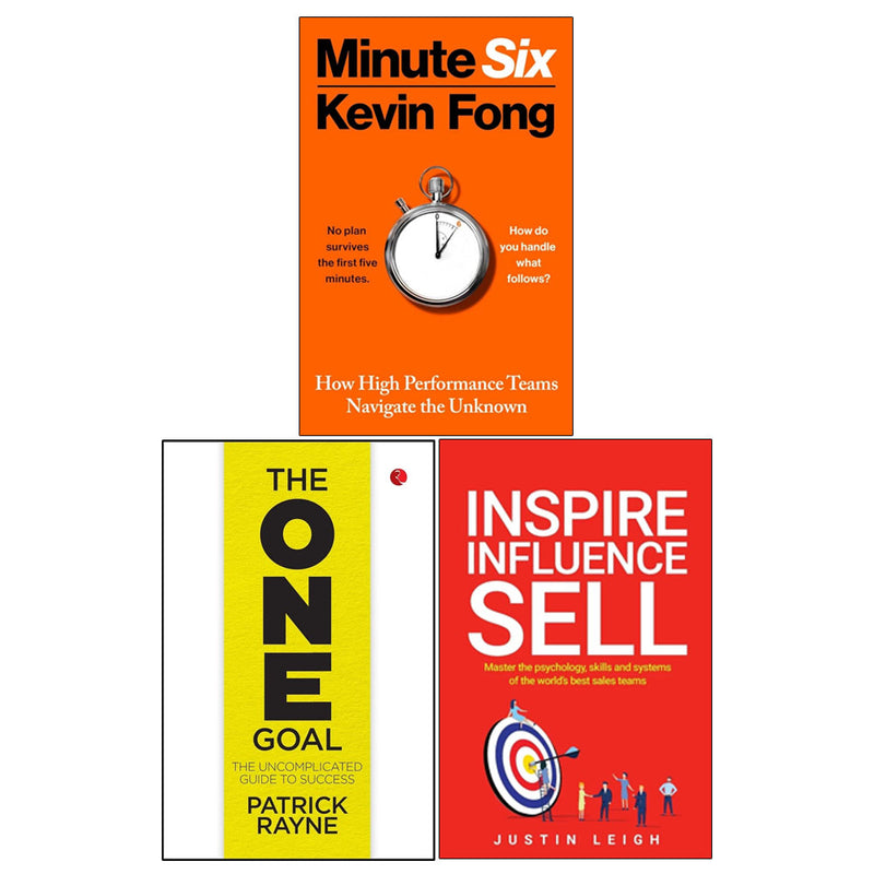 Inspire, Influence, Sell & The One Goal & Minute Six 3 Books Collection Set by Kevin Fong - Non Fiction - Mixed Format