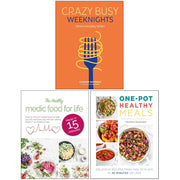 Set of three health-focused cookbooks by Eleanor Maidment, Christina Shoemaker, and Iota, featuring quick, one-pot dinner recipes.