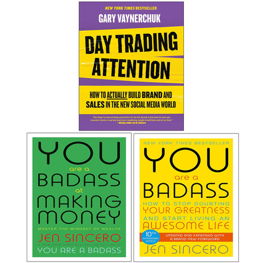 Day Trading Attention, You Are a Badass at Making Money, You Are a Badass 3 Books Collection Set - The Book Bundle