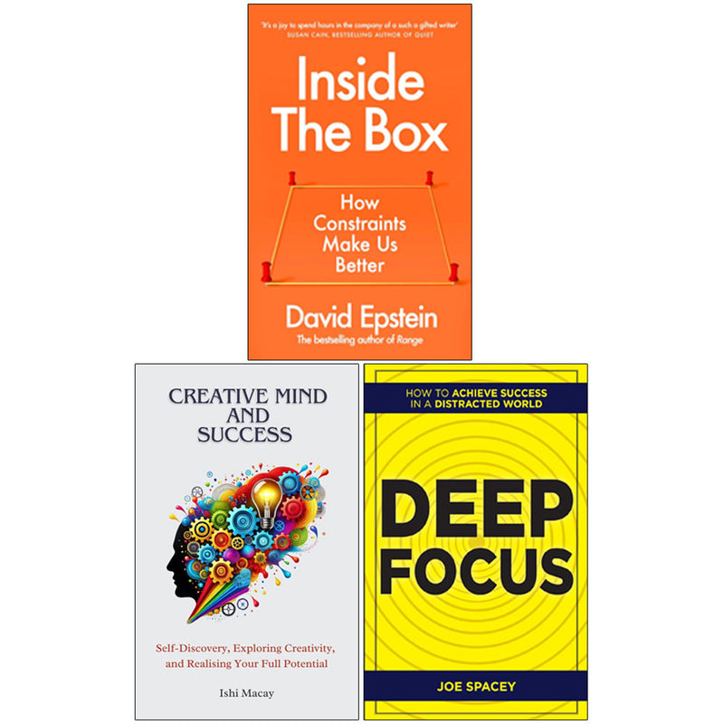 Inside the Box, Deep Focus, Creative Mind and Success 3 Books Collection Set - Non Fiction - Mixed Format