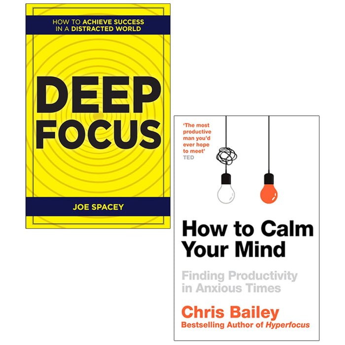 How to Calm Your Mind,Deep Focus 2 Books Collection Set Paperback - The Book Bundle