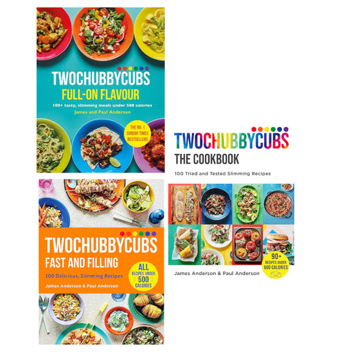 Twochubbycubs Series By  James Anderson 3 Books Set Full-on Flavour,  Fast and Filling & The Cookbook: (HB) - The Book Bundle