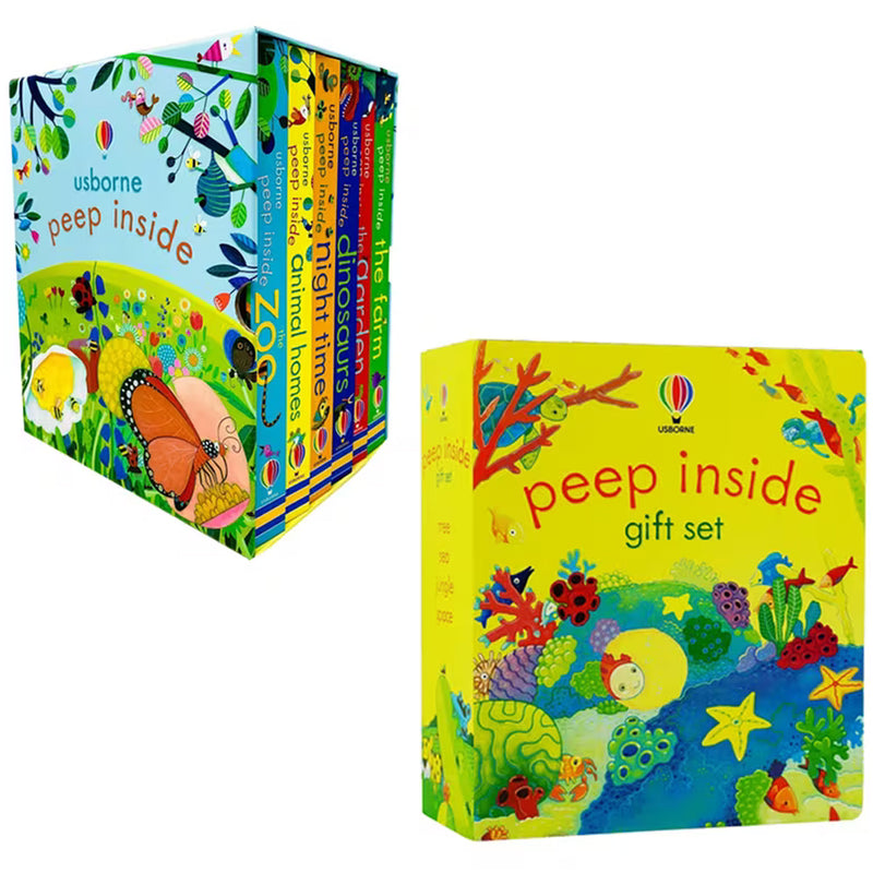 Usborne Peep Inside Collection 10 Books Set (Tree, The Sea, the Jungle, Space, Zoo, Animal Homes, Night Time, Dinosaurs, Garden & Farm)