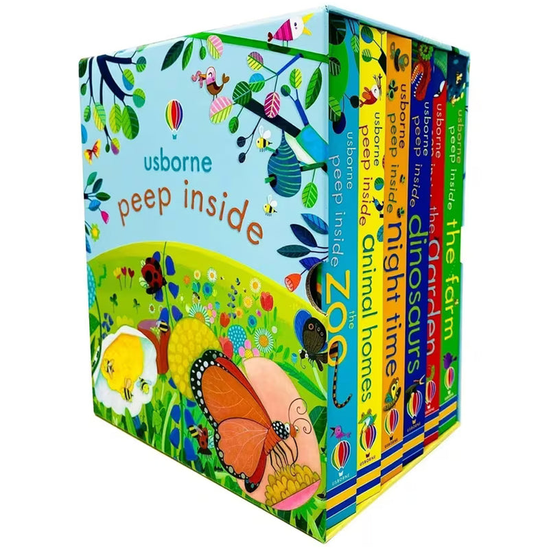 Usborne Peep Inside Collection 10 Books Set (Tree, The Sea, the Jungle, Space, Zoo, Animal Homes, Night Time, Dinosaurs, Garden & Farm)